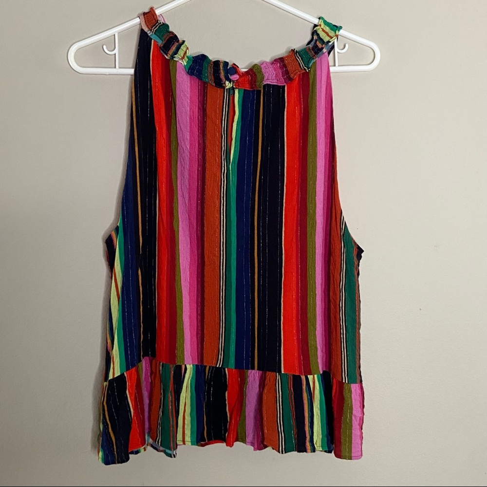 FARM Rio Multicolor Striped Halter Tank Top - Picture 7 of 9